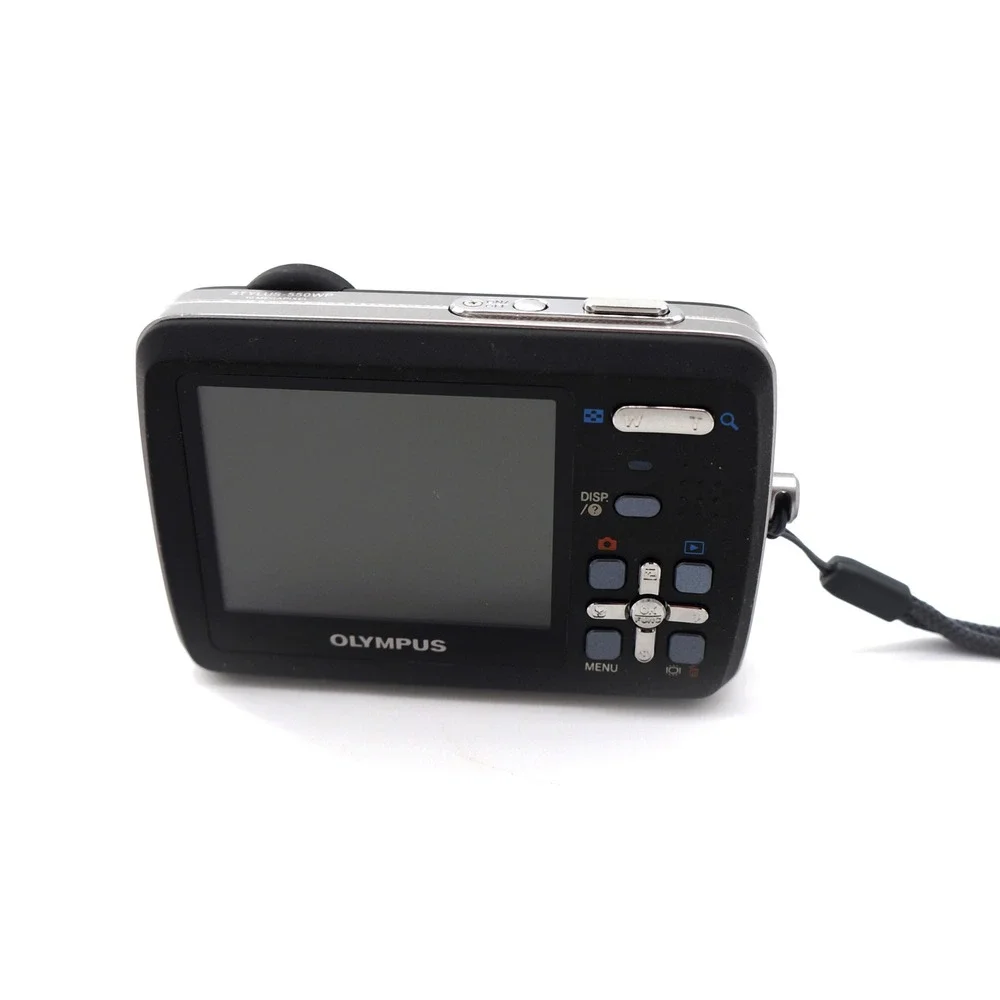 Vtg Olympus Stylus Black 550WP 10MP Digital Camera Digi Point Shoot Tested Y2k